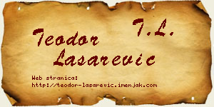 Teodor Lašarević vizit kartica
